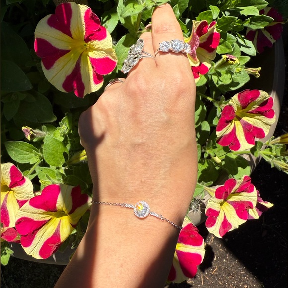 Moissanite Sterling Ring Triple 3 Stone 5 TOTAL CTW 2 CT center stone sz US 8.5 - Picture 8 of 17